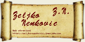 Željko Nenković vizit kartica